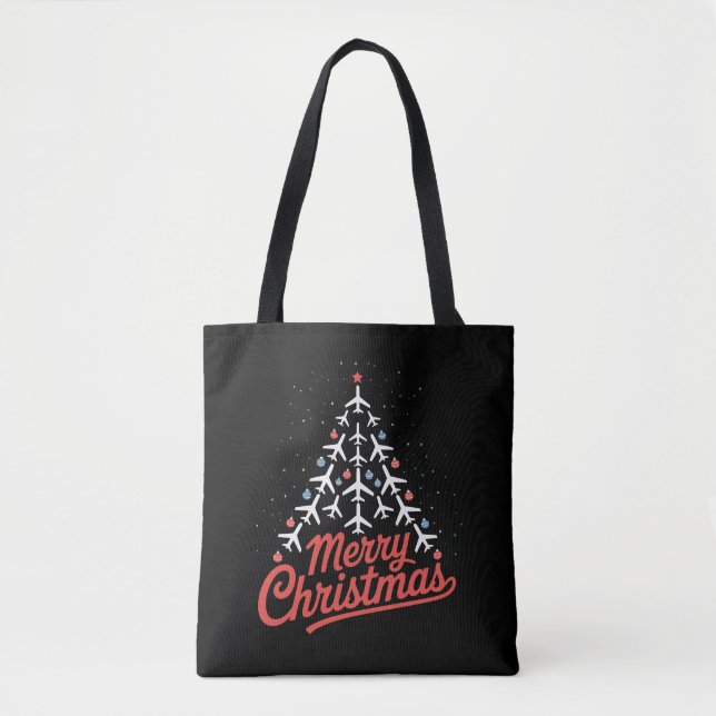 Flugzeug-Weihnachtsbaum-Pilot Tasche (Vorderseite)