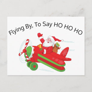 Flugzeug-Weihnachtsmann-Postkarte Postkarte