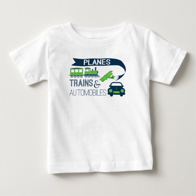 Flugzeug-Zug-und Automobil-KinderShirt Baby T-shirt (Vorderseite)