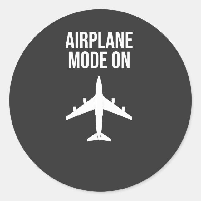 Flugzeugbetrieb Runder Aufkleber (Vorderseite)