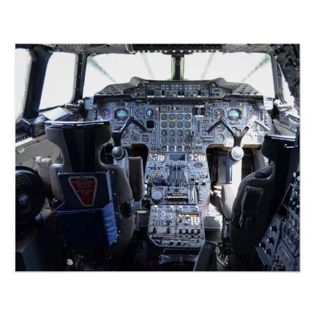 Flugzeugcockpit Poster (Vorderseite)