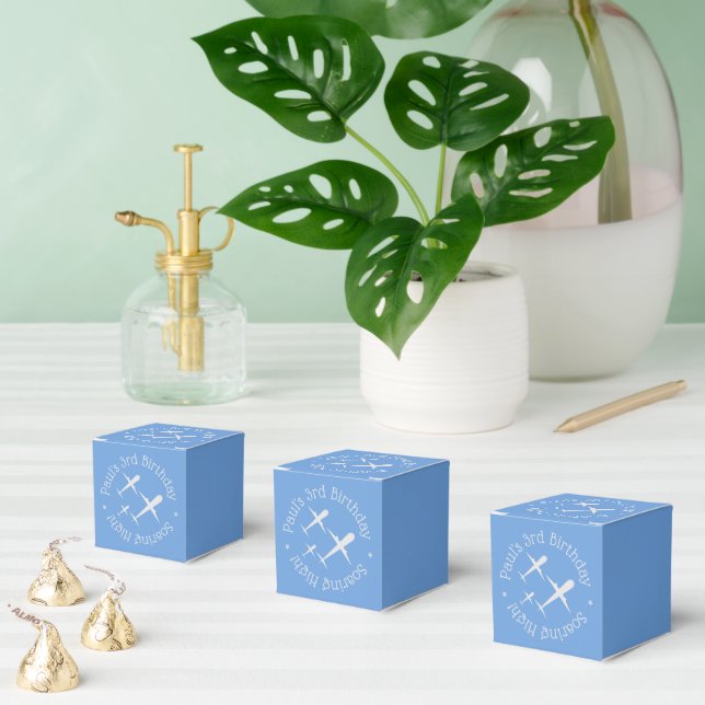 Flugzeuge auf dem Blue Fun Elegante Kindergeburtst Geschenkschachtel (Zahlreiche)