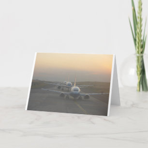 Flugzeuge auf der Piste Karte