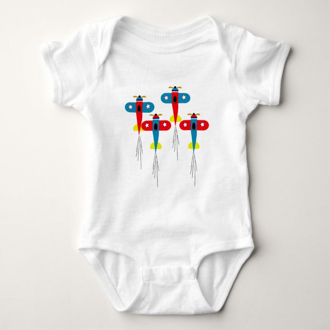 Flugzeuge Baby Strampler (Vorderseite)