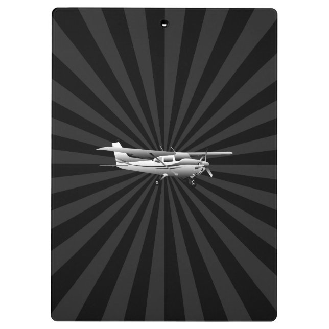 Flugzeuge Cessna Silhouette Flug Black Burst Klemmbrett (Rückseite)