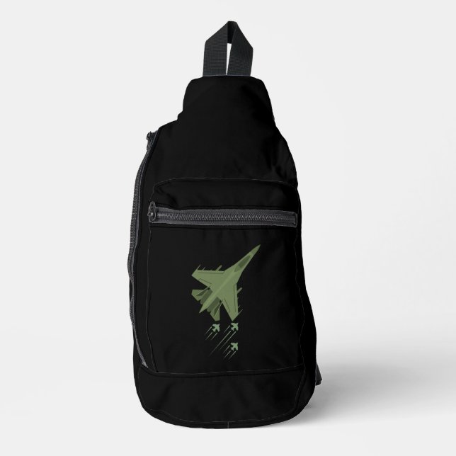 Flugzeuge Crossbody Bag (Vorderseite)