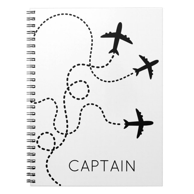 Flugzeuge, die Herzkapitän NAME Aviation Fun flieg Notizblock (Vorderseite)