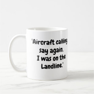 Flugzeuge, die, sagen wir es noch einmal, auf der  kaffeetasse