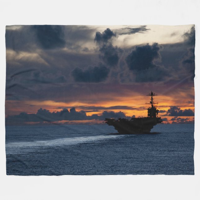 FLUGZEUGE, DIE SUNSET BEFÖRDERT WERDEN FLEECEDECKE (Vorderseite (Horizontal))