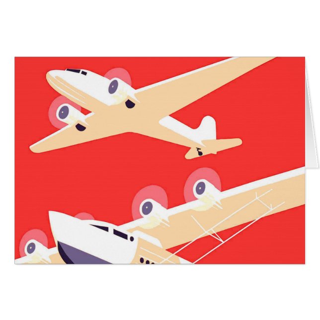 Flugzeuge, die Vintag Propeller fliegen (Vorderseite (Horizontal))