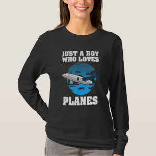 Flugzeuge für den Flugzeug-Piloten von Jungen und  T-Shirt