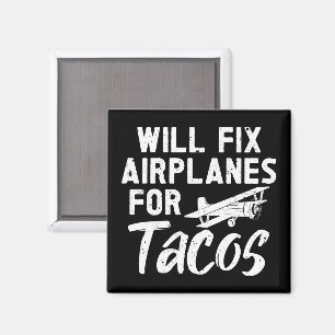 Flugzeuge für Tacos Magnet