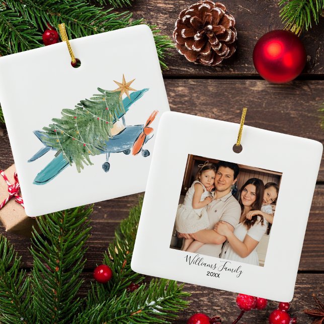 Flugzeuge für Weihnachtsbaum und Foto Einfache Luf Keramikornament (Von Creator hochgeladen)