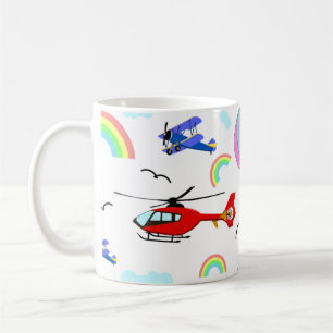 Flugzeuge, Hubschrauber und Balloons Kaffeetasse