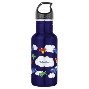 Flugzeuge Jet Niedlich Kids Wasserflasche mit Name