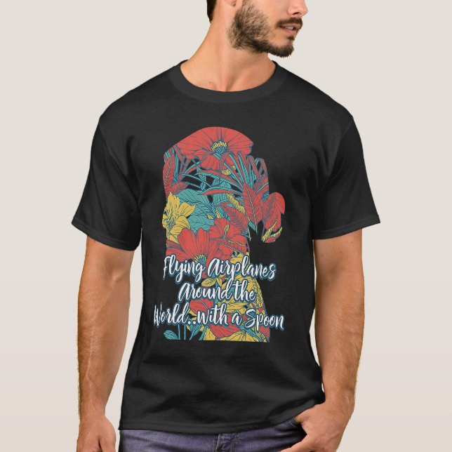 Flugzeuge mit Spoon Mama Lifestyle Mother H T-Shirt (Vorderseite)