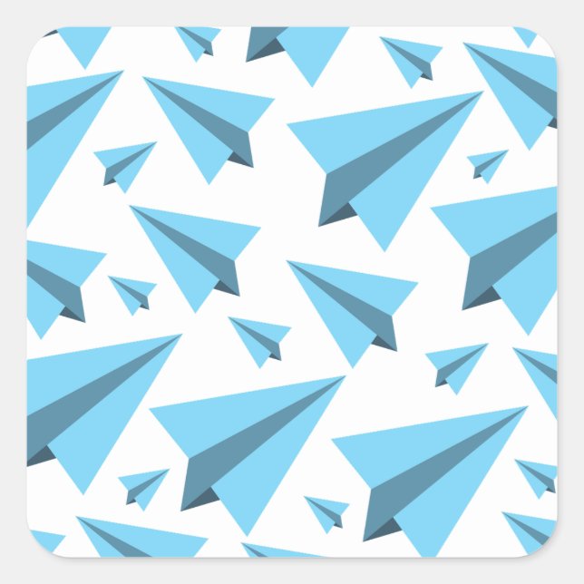 Flugzeuge Party Collection! Quadratischer Aufkleber (Vorderseite)