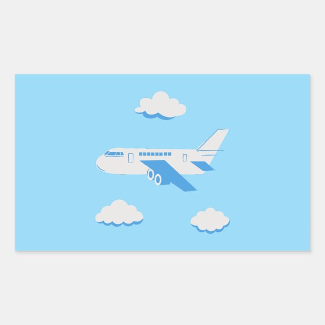 Flugzeuge Party Collection! Rechteckiger Aufkleber (Vorderseite)