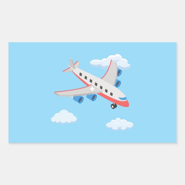 Flugzeuge Party Collection! Rechteckiger Aufkleber (Vorderseite)