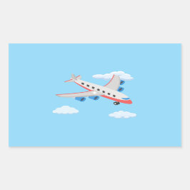 Flugzeuge Party Collection! Rechteckiger Aufkleber