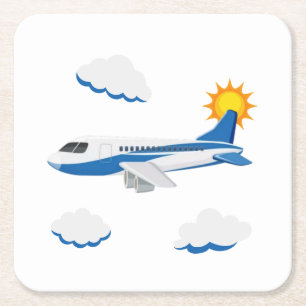 Flugzeuge Party Collection! Rechteckiger Pappuntersetzer