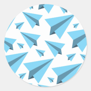 Flugzeuge Party Collection! Runder Aufkleber