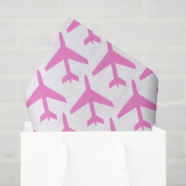 Flugzeuge rosa Crew Seidenpapier (Geschenktüte)