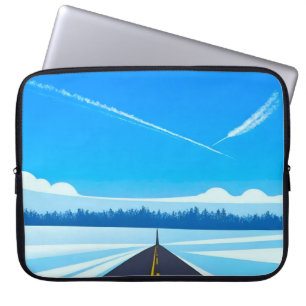 Flugzeuge und schöner blauer Himmel Laptopschutzhülle