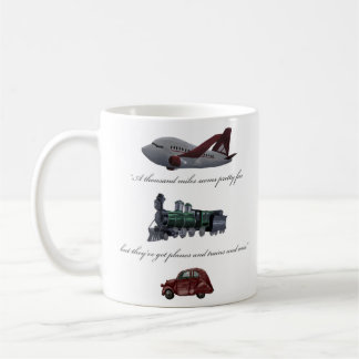 Flugzeuge und Züge und Auto-Tasse Kaffeetasse