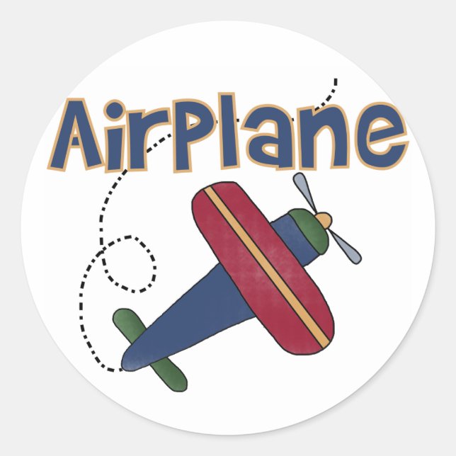 Flugzeugentzieher und -geschenke runder aufkleber (Vorderseite)