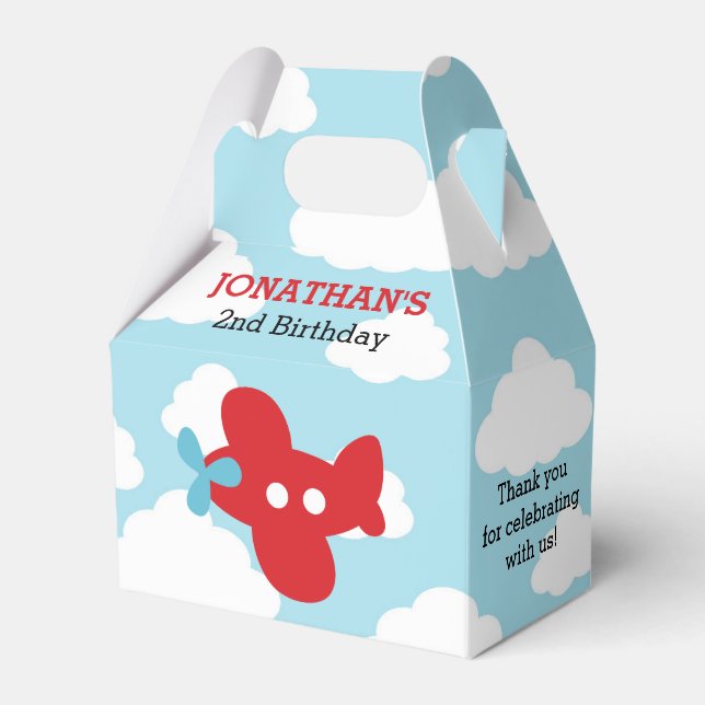 Flugzeugfavoriten (blau & rot) geschenkschachtel (Vorderseite)