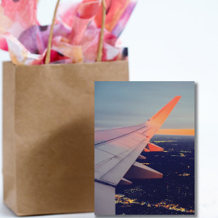 Flugzeugfenster Sonnenaufgang Horizont Luftfahrt Postkarte