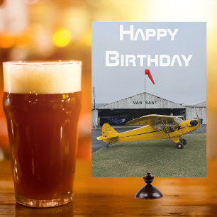 Flugzeugfoto, Coole Luftfahrt Pilot Geburtstag Karte