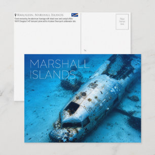 Flugzeugfriedhof Kwajalein, Marshallinseln Reise Postkarte
