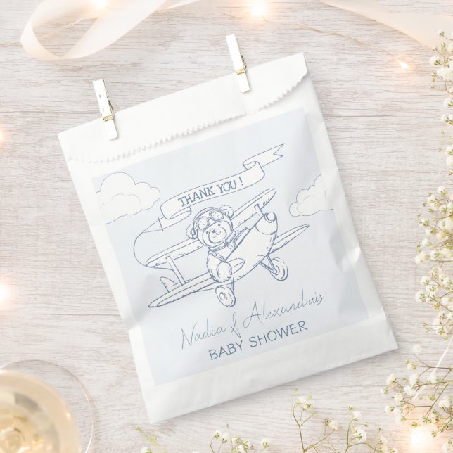 Flugzeugführerin Wertvoll Cargo Baby Dusche Geschenktütchen (Ausgeschnitten)