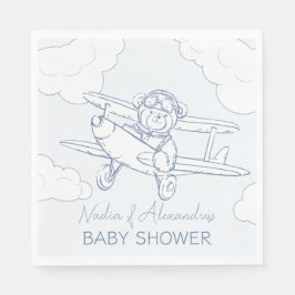 Flugzeugführerin Wertvoll Cargo Baby Dusche Serviette