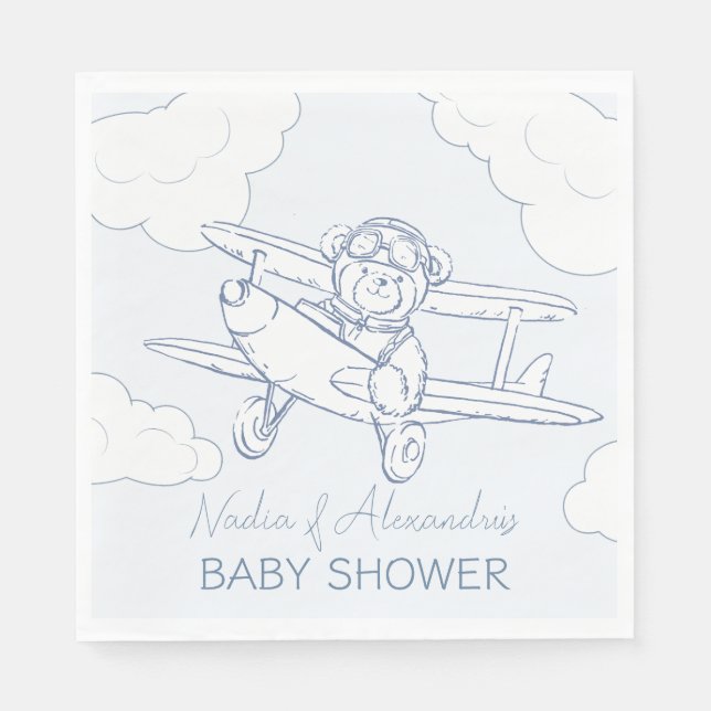 Flugzeugführerin Wertvoll Cargo Baby Dusche Serviette (Vorderseite)