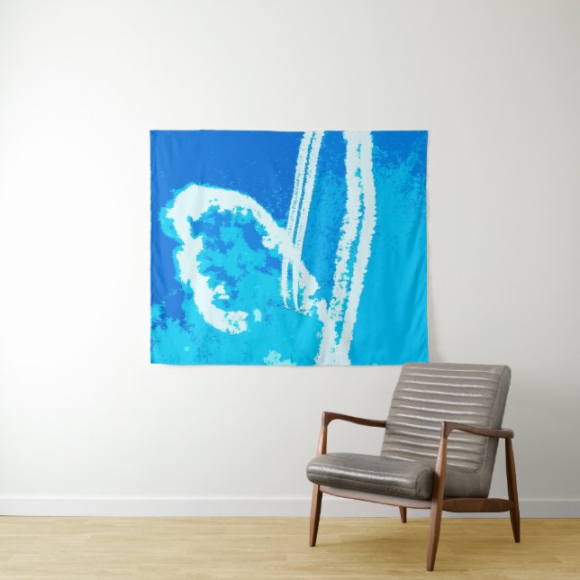 Flugzeugherz Wandteppich (Beispiel (Horizontal))