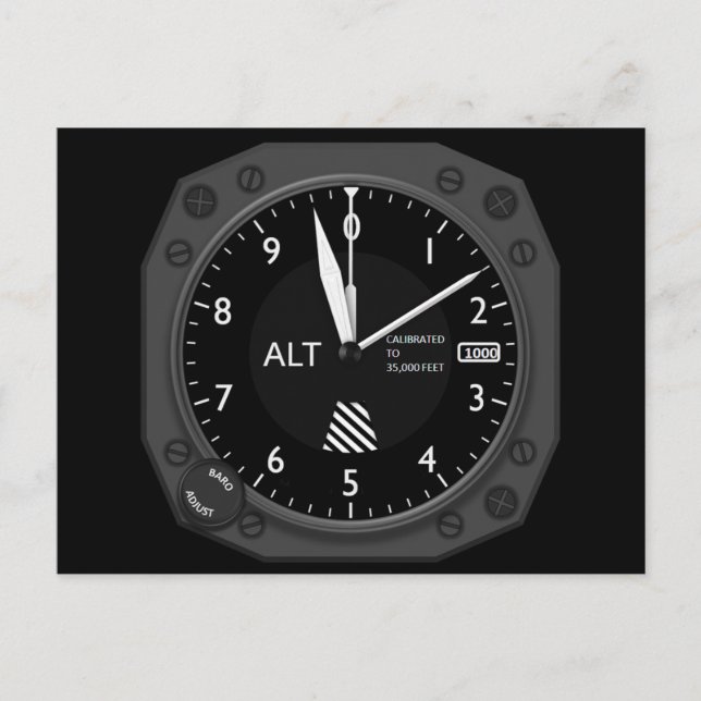 Flugzeughöhe Postkarte (Vorderseite)