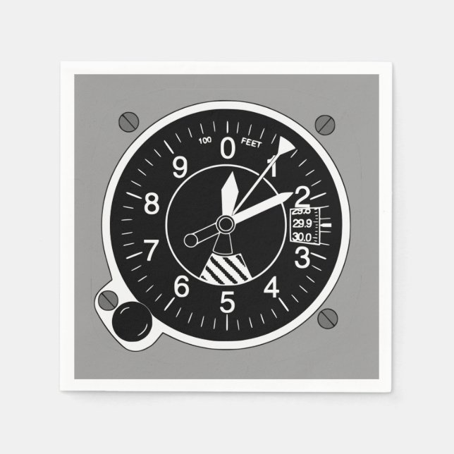 Flugzeughöhe Serviette (Vorderseite)