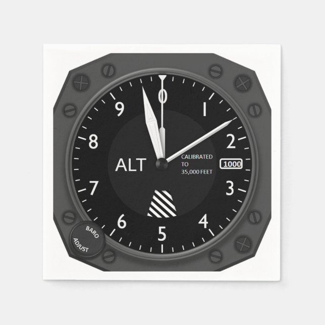 Flugzeughöhe Serviette (Vorderseite)