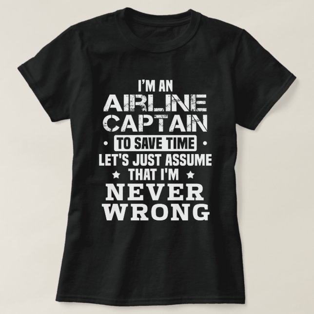 Flugzeugkapitän T-Shirt (Design vorne)