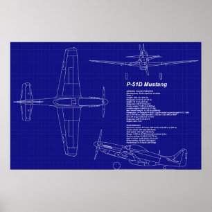 Flugzeugkonzepte   P-51 Mustang Poster