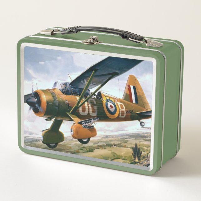 Flugzeuglunchbox Metall Brotdose (Vorderseite)