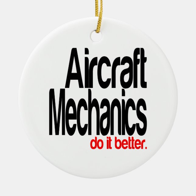 Flugzeugmechanik macht es besser keramik ornament (Vorne)