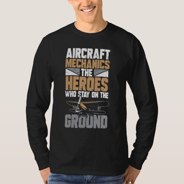 Flugzeugmechanik T-Shirt (Vorderseite)
