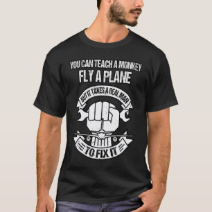 Flugzeugmechaniker Ingenieur repariert Flugzeuge L T-Shirt