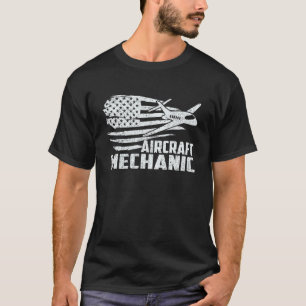 Flugzeugmechaniker Luftfahrt Flugzeugwartung E T-Shirt
