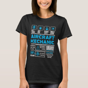 Flugzeugmechaniker Süßes Flugzeug Arbeitskleidung T-Shirt