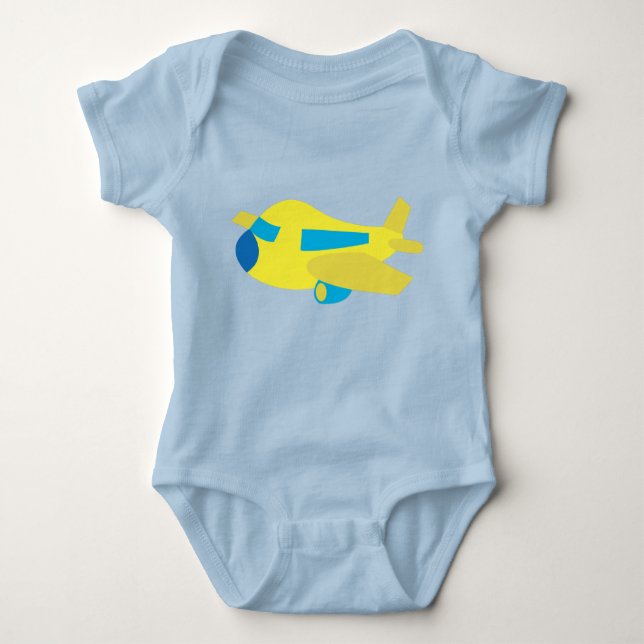 Flugzeugmuster Baby Strampler (Vorderseite)